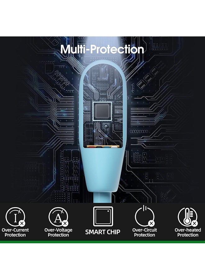 دبليو أف أف أو عبوة من 2 - كابل شحن مغناطيسي بطول 3.3 قدم / 6 قدم لسماعات Aftershokz Aeropex AS800 و Shokz OpenRun و Pro و Mini و OpenComm لاستبدال كابل الشحن، كابل شاحن USB بالمغناطيس لتوصيل العظم - أزرق - Image 4